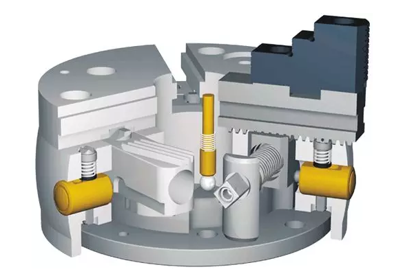 SCHUNK雄克剎車盤產(chǎn)品主要是種類繁多，已一個年產(chǎn)1000W片的企業(yè)，通常剎車盤型號在上千種。每次加工不同產(chǎn)品需要進(jìn)行卡爪的換爪。